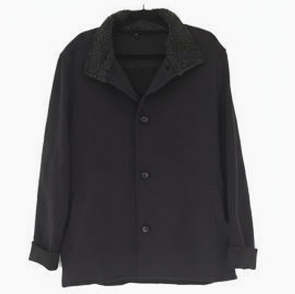 James Perse faux shearling-trimmed French cotton-terry jacket Size 4 (XL)